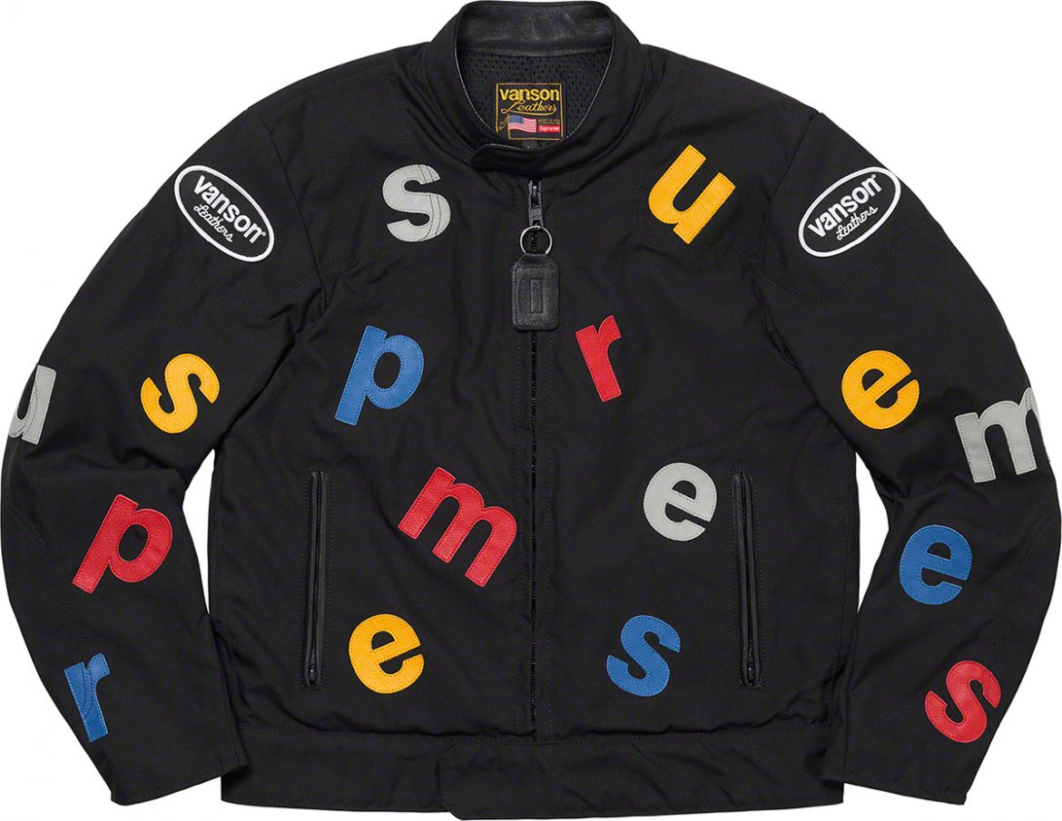 Supreme S/S20 SS20 2020 Vanson Leather Letters Cordura Jacket