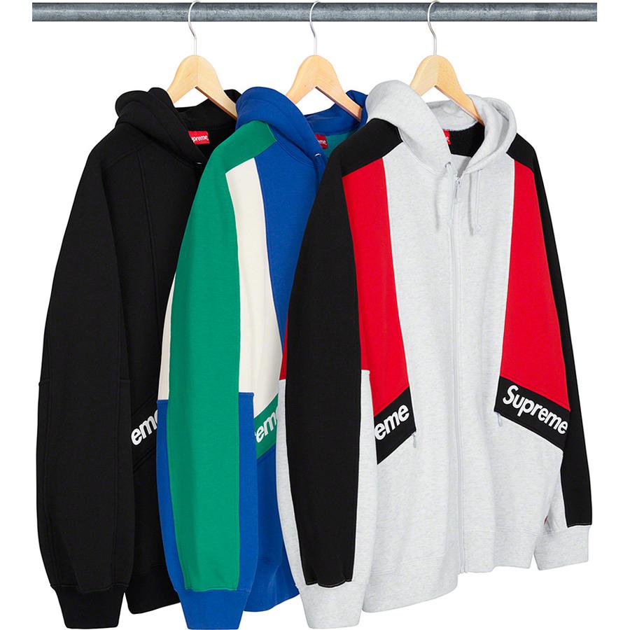 Supreme Color Blocked Zip Up Hooded Sweatshirt S/S20