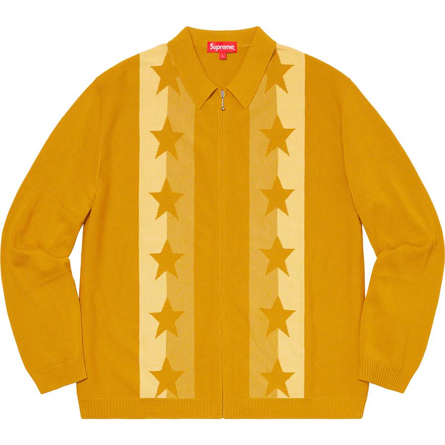 Supreme Stars Zip Up Polo Sweater S/S20